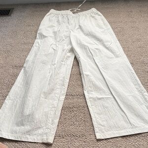Meshki Relaxed Wide-Leg Pants - Cream